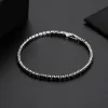 Kashi Jewelry's basic claw chain bracelet, 3mm zircon plated with platinum, is an export profit model jewelry Application Scenario